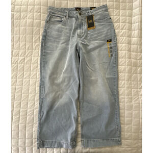 LEE Jeans Womens 14 Blue Wide Leg Crop New Love Ligh Wash High Waisted